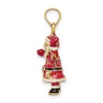 14K 3-D Enameled Santa Charm - Image 2