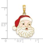 14K Enameled Santa Face Charm - Image 3
