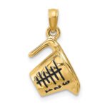 14K 3-D Black Enameled Measuring Cup Charm