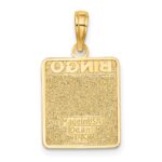 14K Enameled Bingo Card Charm - Image 4