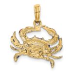 14K Small Blue Enamel Crab Charm - Image 3
