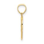 14K Cut-Out and Textured Woven Heart Charm - Image 2