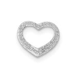 14K White Gold Mini Floating Heart Slide - Image 4