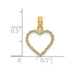 14k 3-D Rope Heart Pendant - Image 3