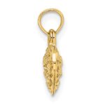 14K 3-D Diamond-cut Mini Puffed Heart Charm - Image 2