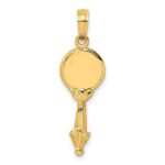 14K 3-D Hand Mirror Charm