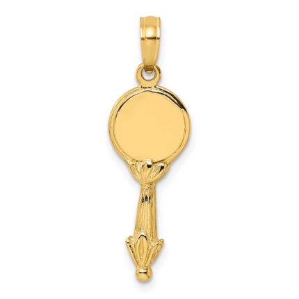 14K 3-D Hand Mirror Charm