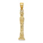 14K 3-D Pilgrim Memorial Monument Charm