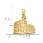 14K Textured 2-D Colosseum Charm - Image 3