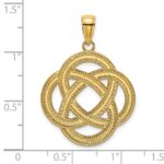 14K Large Celtic Eternity Knot Circle Charm - Image 3