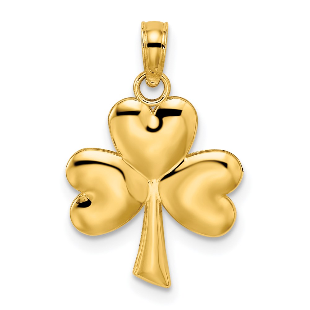 K7240.jpg 14K 3-Leaf Clover Charm - Image 1