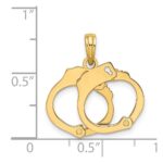 14K 2-Piece Handcuffs Charm - Image 3