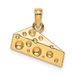14K Cheese Wedge Charm