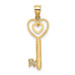 14K Key with Heart Sweet 16 Pendant - Image 3
