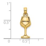 14K Wine Glass Charm - Image 3