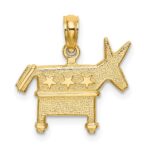 14K 3-D Textured Democratic Donkey Charm - Image 4