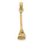 14K 3-D Leaf Rake Garden Tool Charm - Image 4