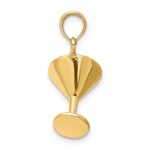14K 3-D Polished Martini Glass Charm - Image 2