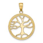 14K Large Tree Of Life In Round Frame Charm - Image 4