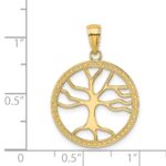 14K Large Tree Of Life In Round Frame Charm - Image 3