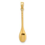 14K Polished 3-D Spoon Charm - Image 4