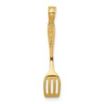 14K 3-D Polished Spatula Charm - Image 4