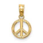 14K 3-D Peace Symbol Charm - Image 4
