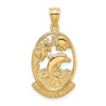 14K SARASOTA with Dolphin Sunset Scene Charm