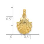 14K Scallop Shell Charm - Image 3