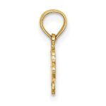 14K Flat Textured Playful Fish Charm - Image 2