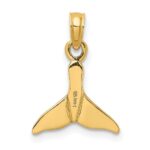 14K Polished Small Whale Tail Charm - Image 4