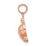 14K Rose Gold Textured Mini Sea Turtle Charm - Image 2