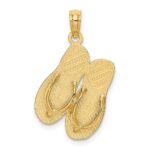 14K 3-D Large SEA ISLE Double Flip-flop Charm