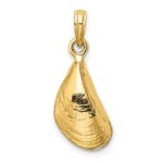 14K 3-D Polished Mussel Shell Charm - Image 4