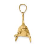 14K 3-D Textured Killer Whale Orca Charm - Image 2