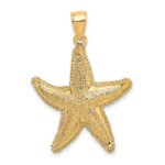 14K Textured Starfish Charm
