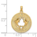 14K SARASOTA with Dolphins Circle Charm - Image 3