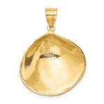 14K Large Textured Clam Shell Charm - Image 4