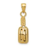 14K 3-D Block Mariners Pulley Charm - Image 3