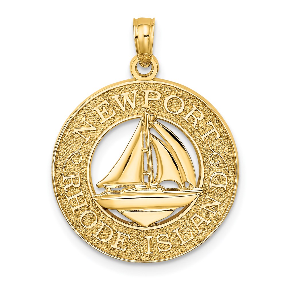 K7547.jpg 14K NEWPORT RHODE ISLAND with Sailboat Charm - Image 1