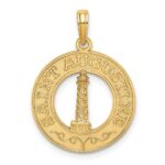 14K SAINT AUGUSTINE with Lighthouse Circle Charm