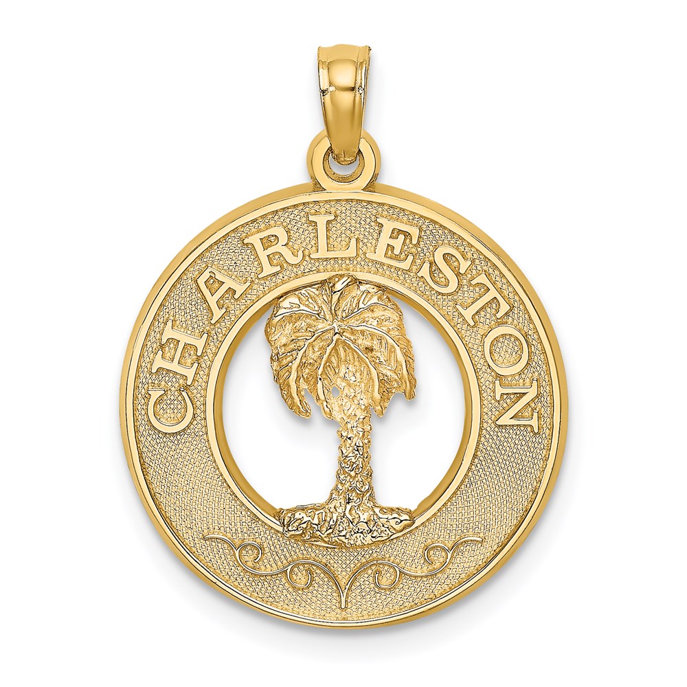 K7555.jpg 14K CHARLESTON Palm Tree Charm - Image 1