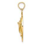 14K JAMAICA Circle with Conch Shell Charm - Image 2