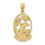 14K JAMAICA with Dolphin Sunset Scene Charm