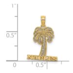14K NAPLES Palm Tree Charm - Image 3