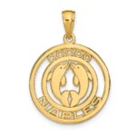 14k NAPLES Dolphins Pendant