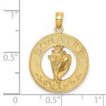 14K BONAIRE Circle with Conch Shell Charm - Image 3