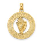 14K BAHAMAS with Conch Shell Circle Charm