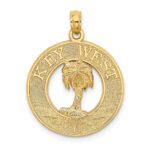14K KEY WEST with Palm Tree Circle Charm
