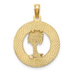 14K TURKS AND CAICOS with Palm Tree Circle Charm - Image 4